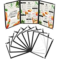 Los mejores  - Kurtzy Funda para Cartas de Restaurantes Tres Pliegues A4 (Pack de 10) 3 Pliegues Vista Doble Estilo Americano - Fundas…